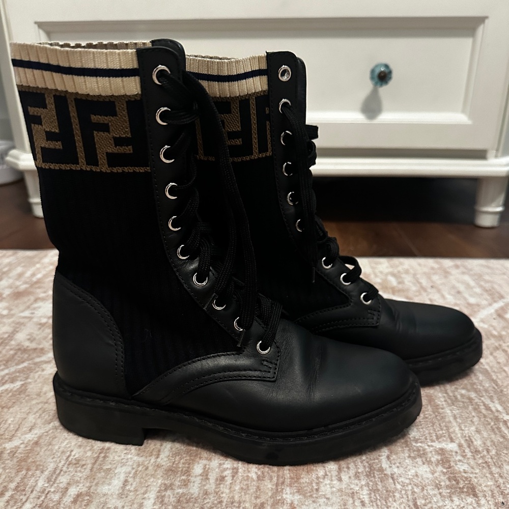 Fendi combat boots